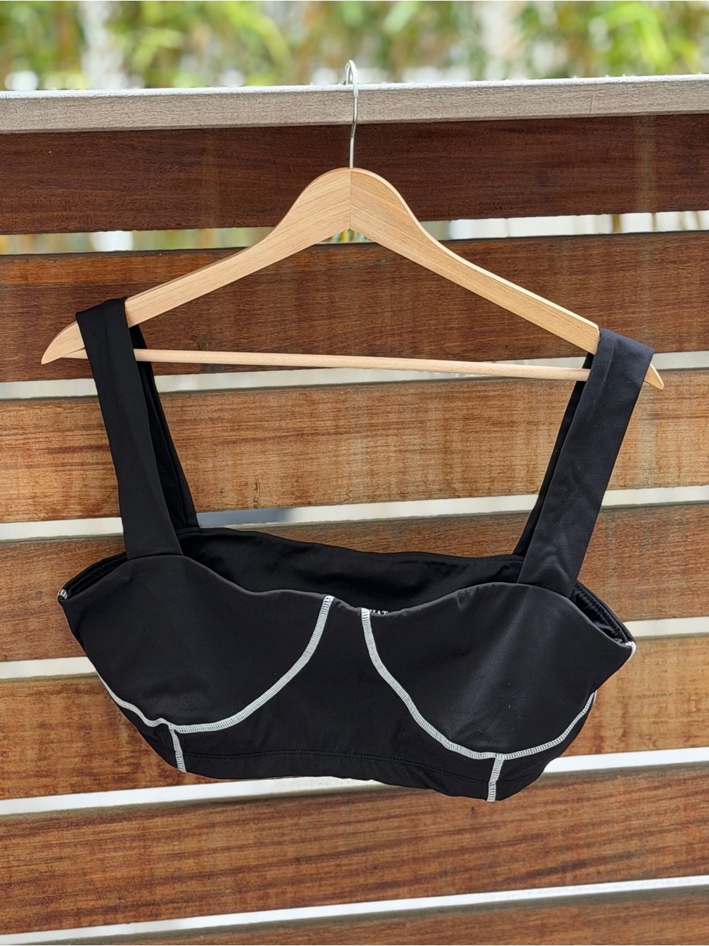 We Wore What Danielle Bernstein Scoop Crop Top Black Size Large